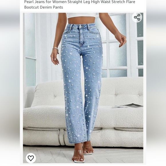 Nwt BLANK NYC Pearl Embellished Jeans 25 size - Picture 5 of 11